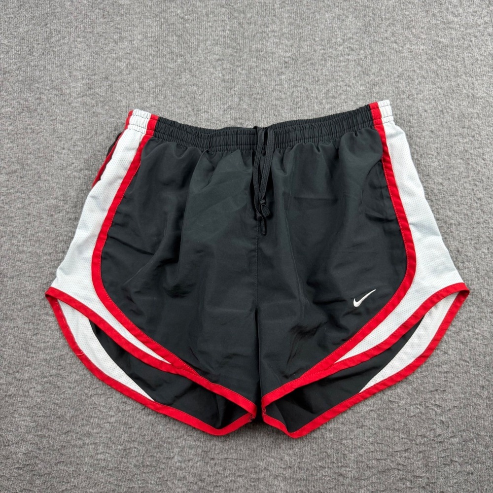 Nike Dri-FIT Tempo Running Shorts Women's Small Black White Red Athletic Gym